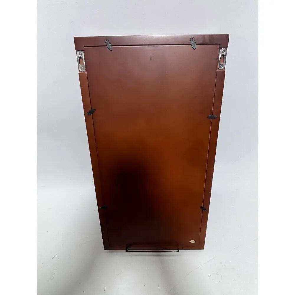 10 Belt Buckle Display Case Wall Mount Cherry Finish Black Velvet Shadow Box